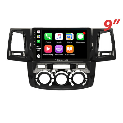 Nakamichi Wireless Apple Carplay Android auto solution compatible with Toyota Hilux 2005-2014 Manual A/C