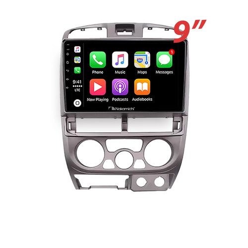 Nakamichi Android Wireless Apple Carplay Android Auto Sat Nav Solution compatible with Holden Rodeo 2003-2008 RA Square A/C Vent