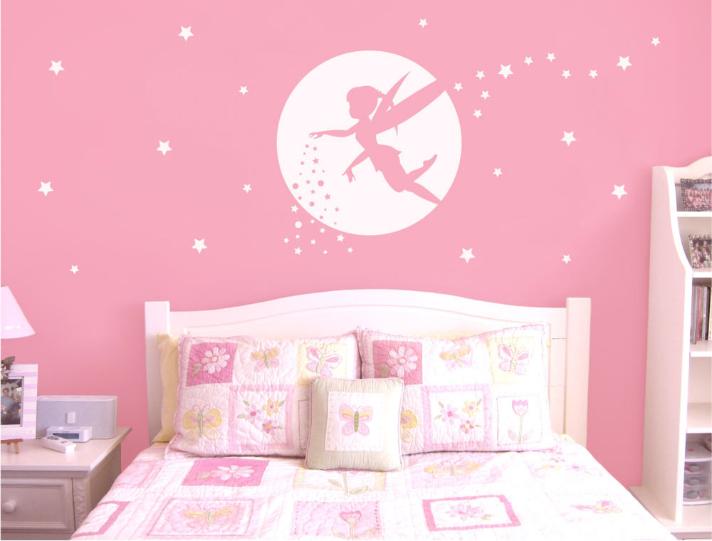 Adorable Fairy Wall Sticker Free Application Tool