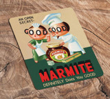 Marmite Definitely Does you good an open Secret Metal Advertising Wall Sign