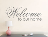 welcome wall sticker grey