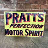 pratts perfection vintage metal wall sign