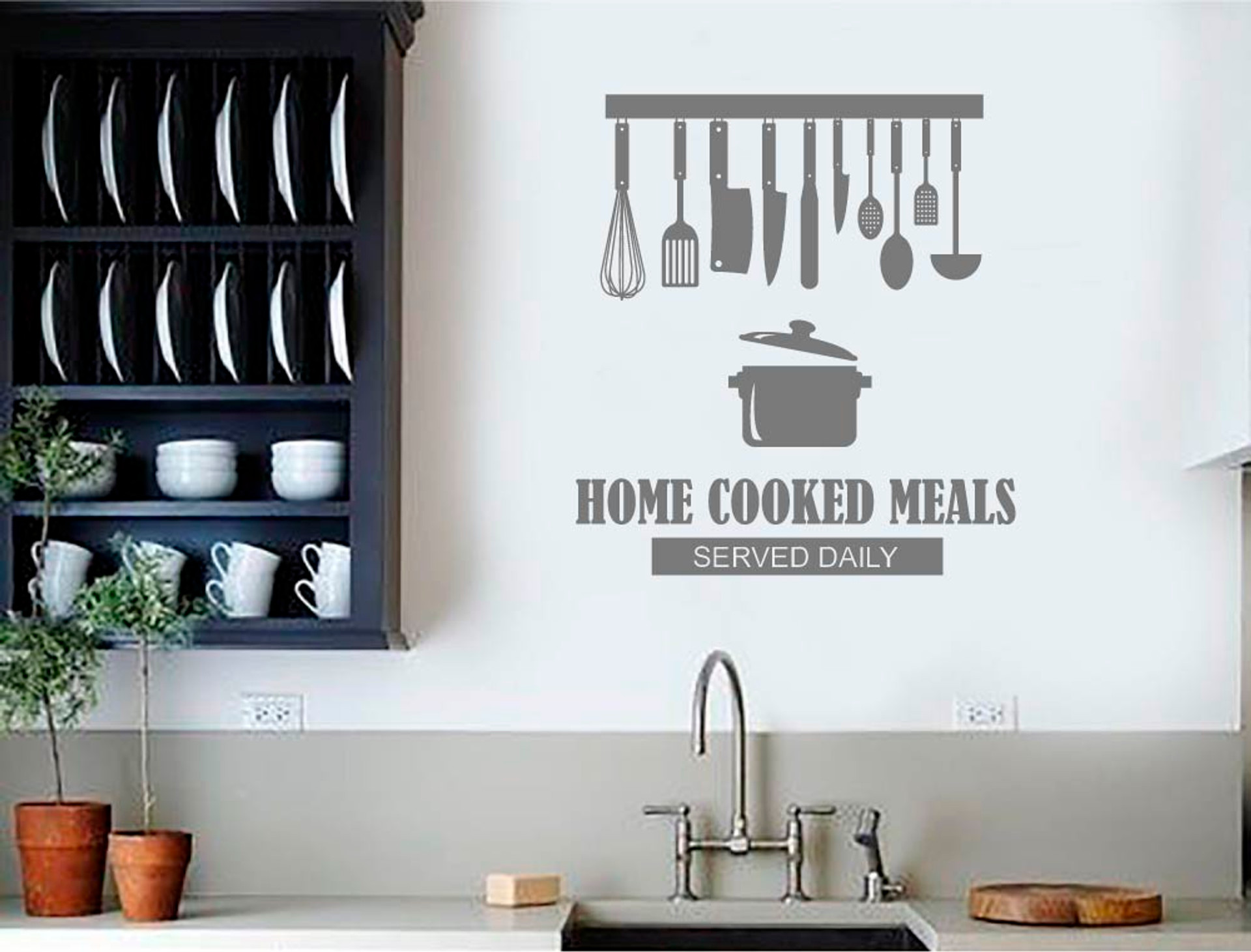 Home Cooked Meals Kitchen Quote Sticker Grey  29435.1526067374 ?c=2