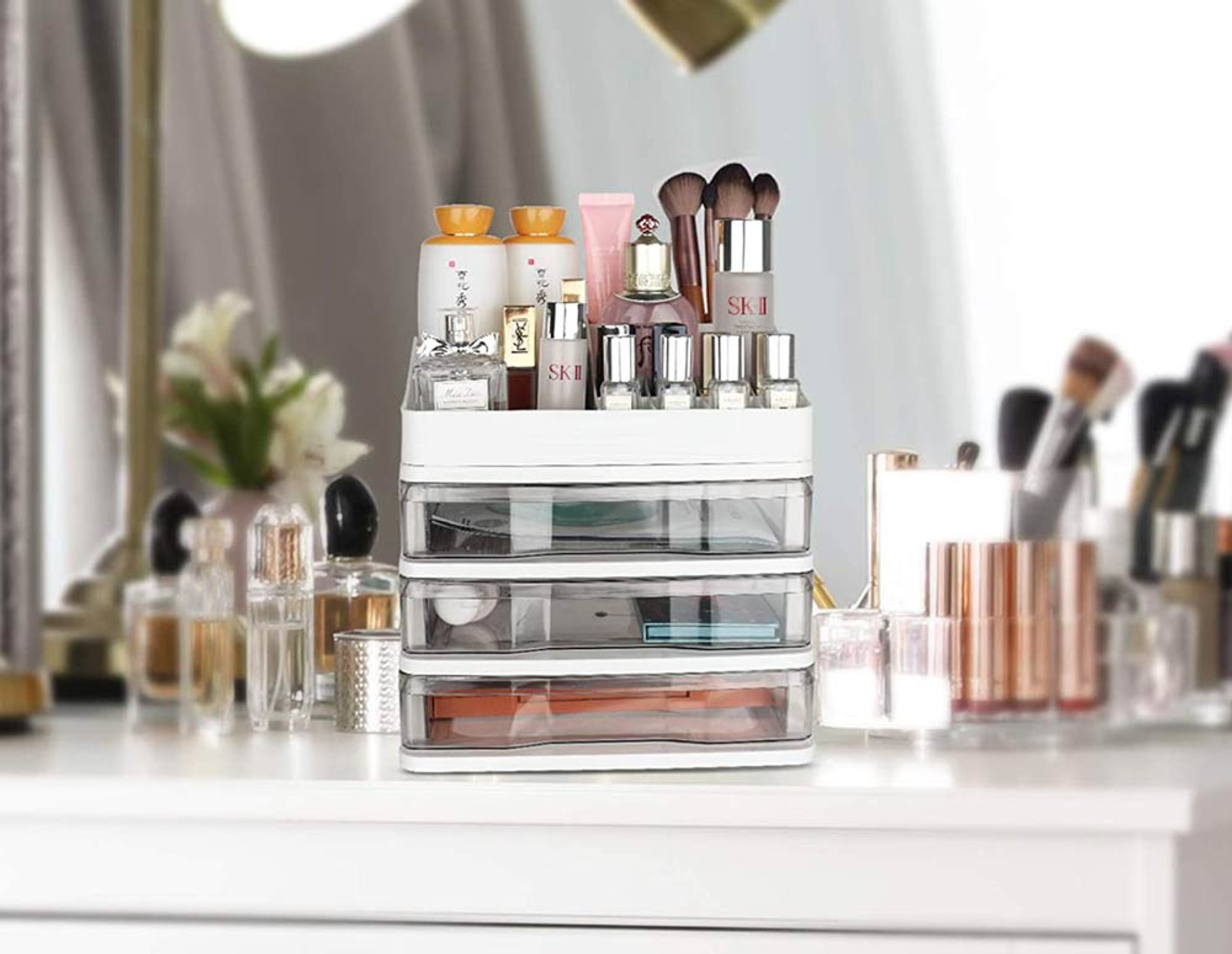 11 Dressing Table Storage Ideas Organise Your Beauty Routine Aspect