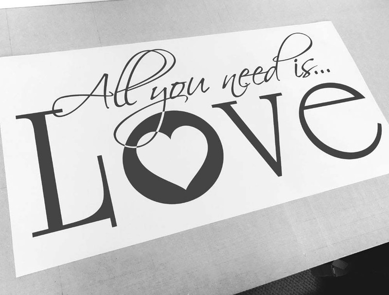 All You Need Is Love Wall Sticker Free Application Tool