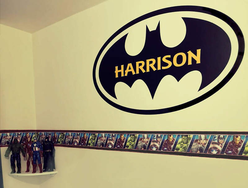 batman stencil for wall