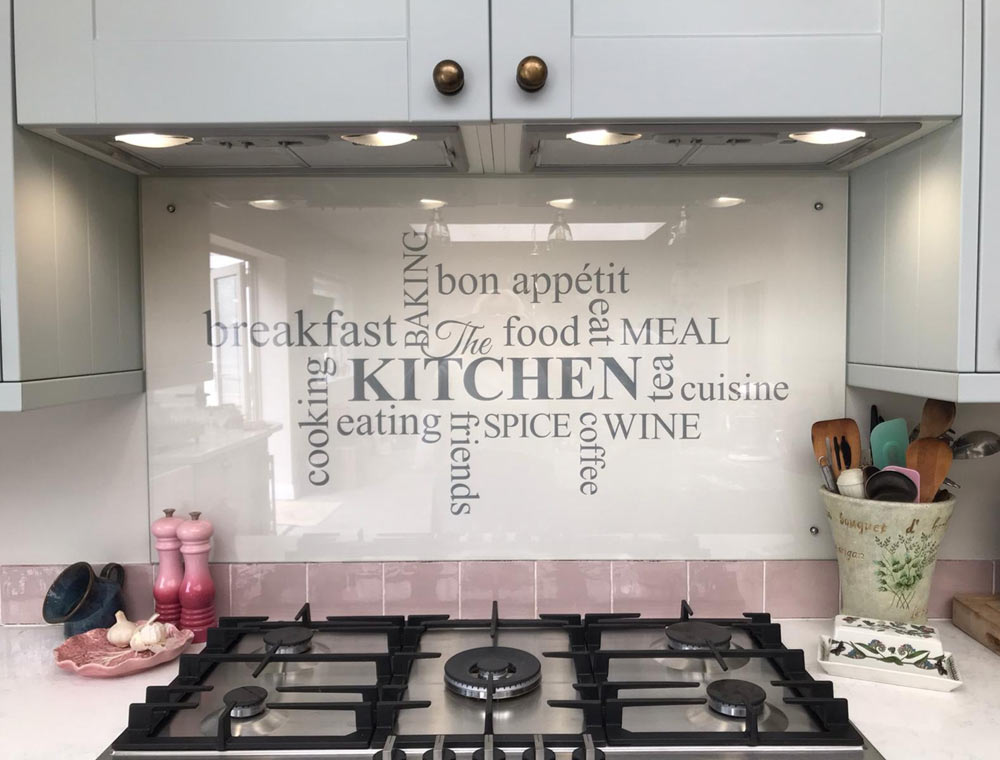 Kitchen Word Art Wall Sticker Free Application Tool