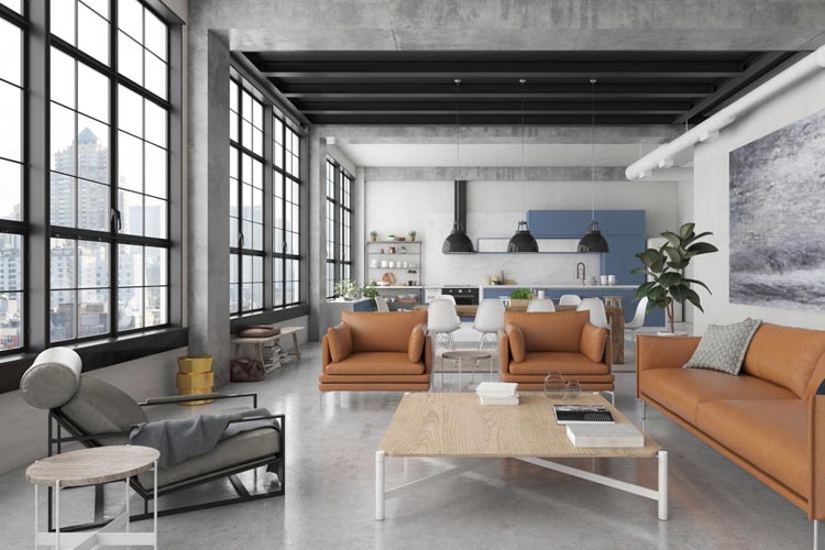 Four Types of Industrial Style Decor  Industrial style living room,  Industrial home design, Industrial interior design