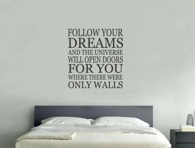Follow Your Dreams Wall Sticker | Inspirational Wall Quotes