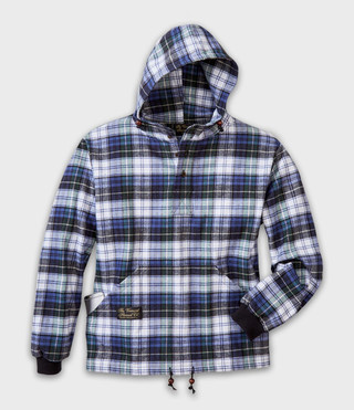 HOODED FLANNEL PULLOVER