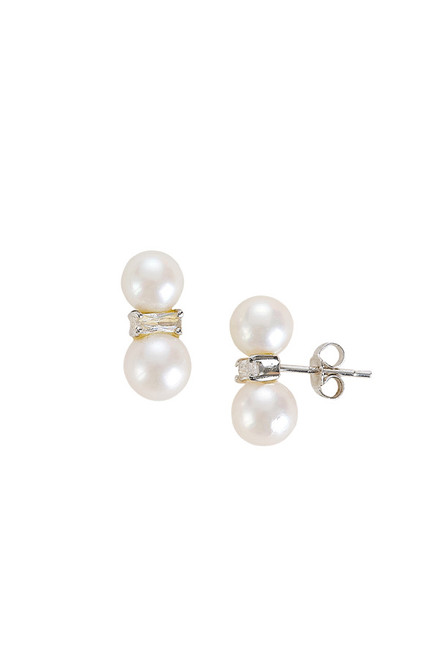 Double Akoya Pearl Earrings