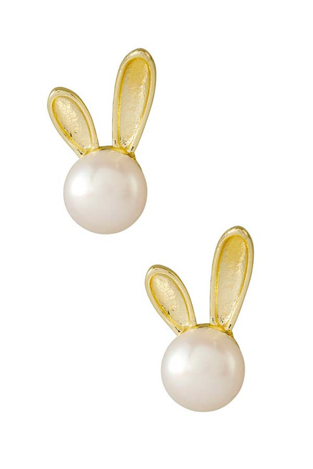 Pearl Bunny Ears Earrings