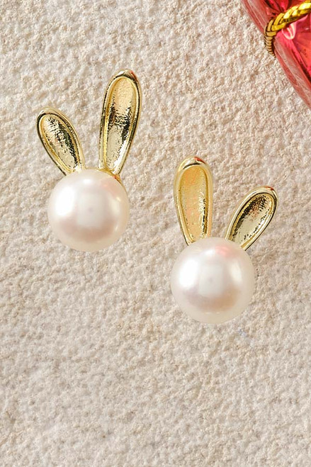 Pearl Bunny Ears Earrings