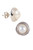 Silver Surround Pearl Earrings