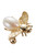 Bee Brooches white and gold