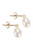 9ct gold Pearl Disc Earrings