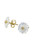 8mm Mother of Pearl Flower Stud Earrings