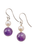 Amethyst Bead Pearl Earrings