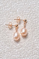 Baroque Pink Pearl drop earrings