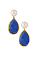 Pearl & Lapis Earrings