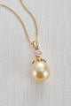 Golden South Sea Pearl & Diamond Pendant