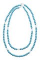 46" Long Howlite Necklace