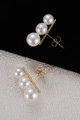 9ct Graduated Pearl Earrings