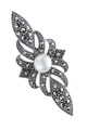 Marcasite Pearl Brooch