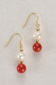 Carnelian & Pearl Earrings