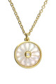 16" Mother of Pearl Flower Disc Pendant