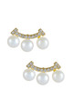 Pearl Trio Fan Earrings