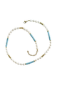 17" Pearl & Gemstone Necklace