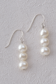 Triple Pearl Hook Earrings