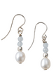 Pearl & Aquamarine Earrings