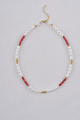 Pearl & Red Jasper Necklace