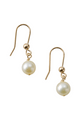 Golden Akoya Pearl Drop Earrings