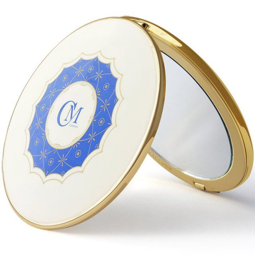 Queen's Blue Dual Mirror Compact