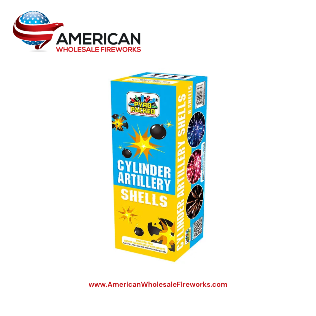 Black Box Cylinder Artillery Shells (Pack of 6) - Reloadable Shell Kit