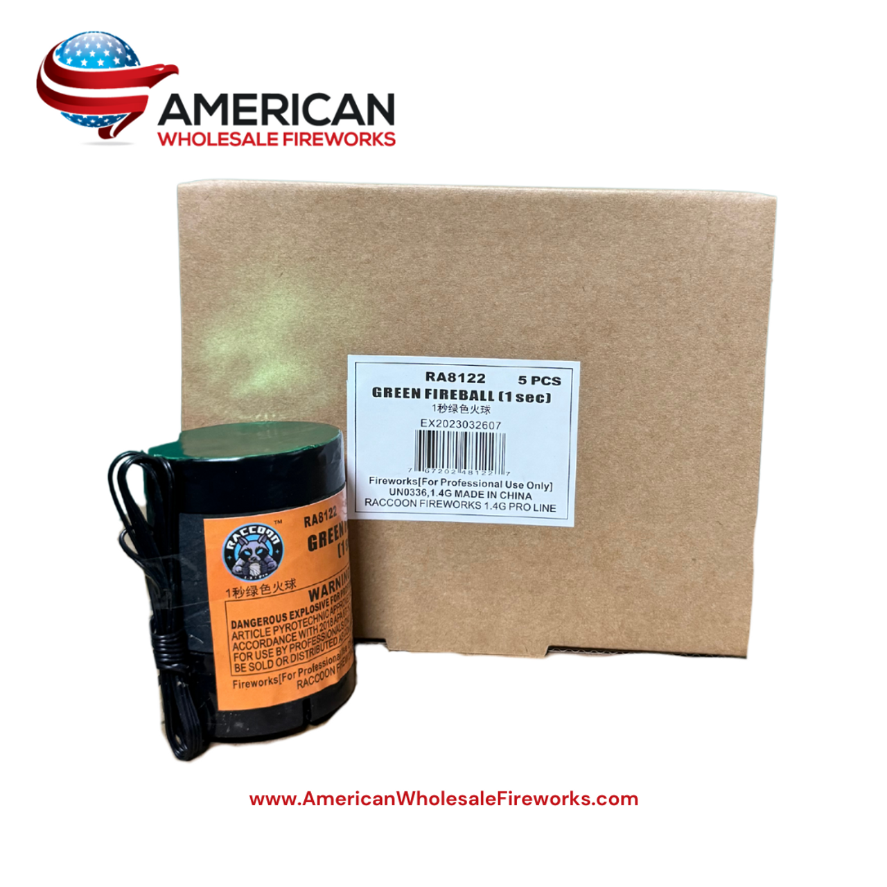 Fireball - Green (1 Second) (Sleeve of 5) - 1.4 Pro Fireball