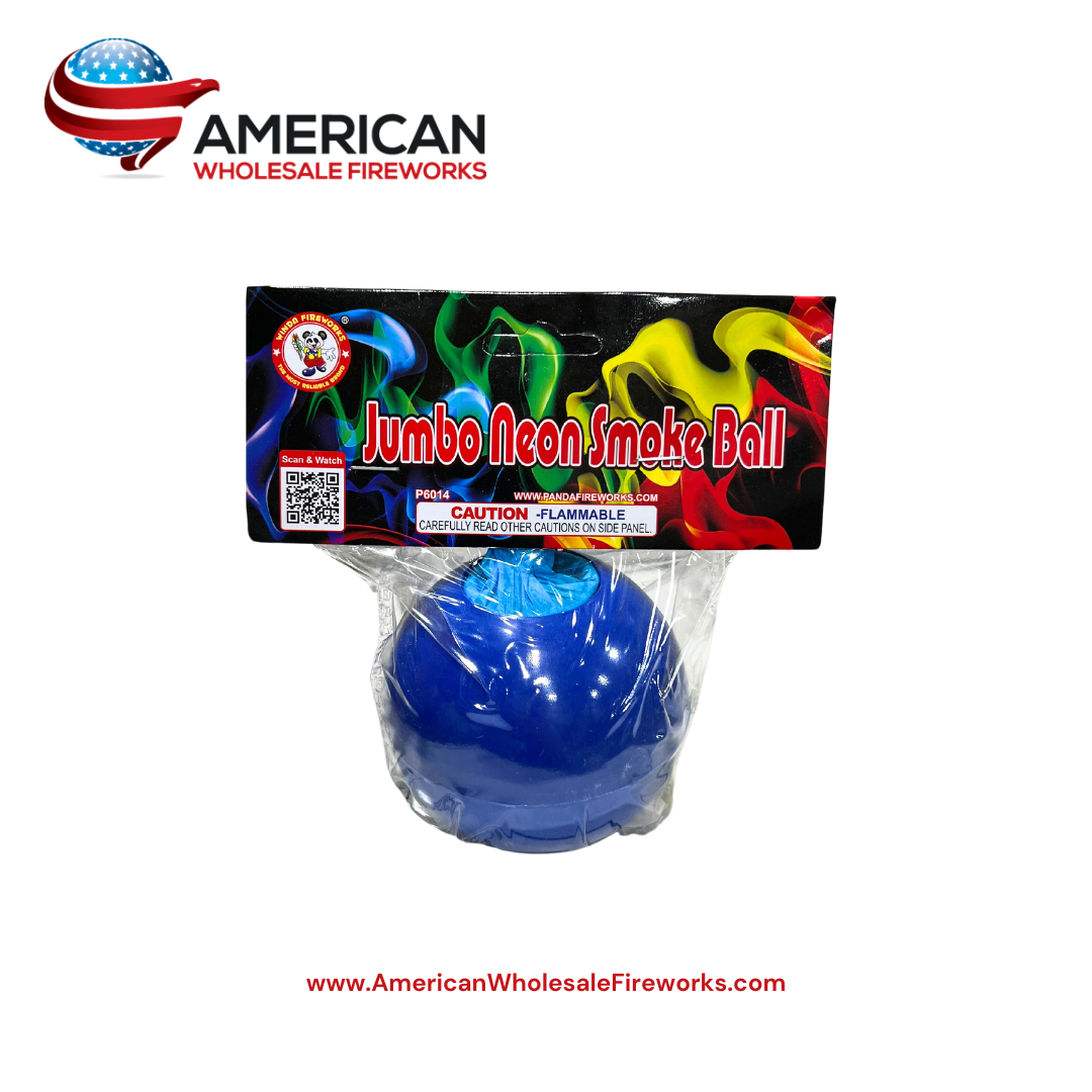 Jumbo Neon Smoke Ball - Blue (Single) - Smoke