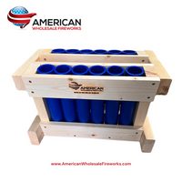 1.91" HDPE - 12 Shot Fan Rack (Blue)