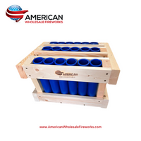 1.91" HDPE - 18 Shot Fan Rack (Blue)