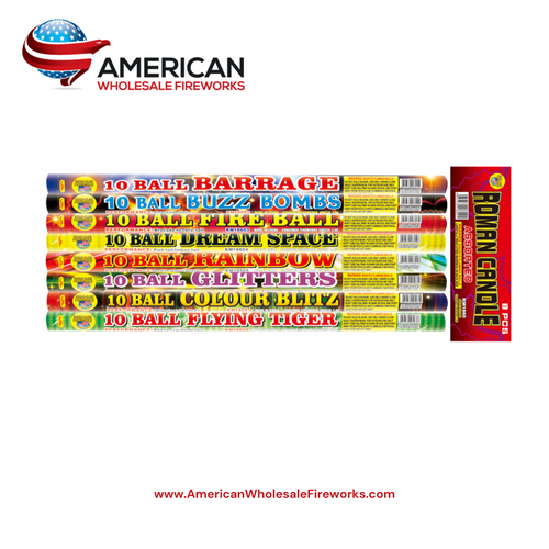 Roman Candle 10 Ball Assortment