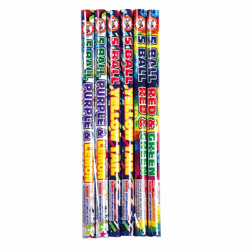 Roman Candle 5 Ball Assorted