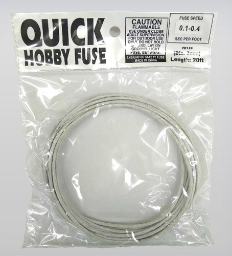 Fuse - .1 to .4 Seconds a Foot - Quick Cannon Hobby Fuse White