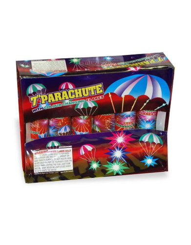 7" Parachute with Color Changing Flares