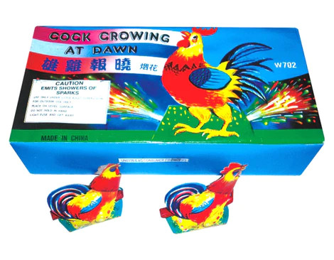 Cock Crowing At Dawn (Box of 12) - Red Lantern