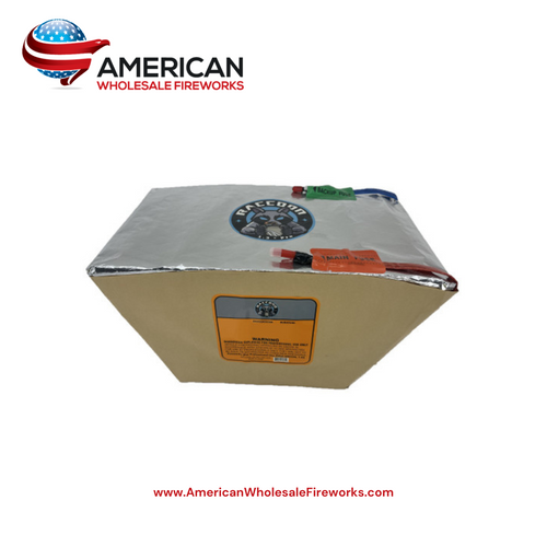 Cake - 42s Brocade Crown Tail to Red, Sea Blue, Orange Hydrangea & White Strobe (Fan)