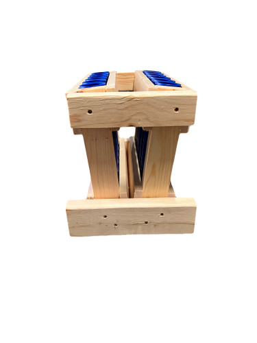 1.91" HDPE - 12 Shot Fan Rack (Blue)