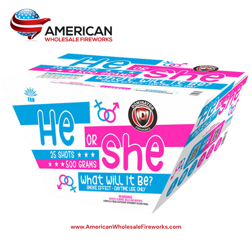 Gender Reveal - He or She, What Will It Be? (Blue Smoke)